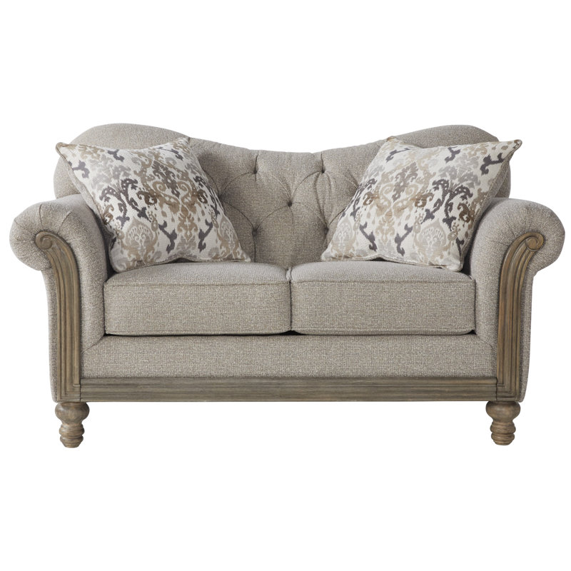 Ophelia & Co. Larrick Fabric Tufted Standard Loveseat Wayfair